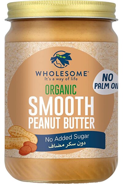 Wholesome زبدة الفول السوداني الناعمة، خالية من الغلوتين، عضوية، بدون زيت الن...