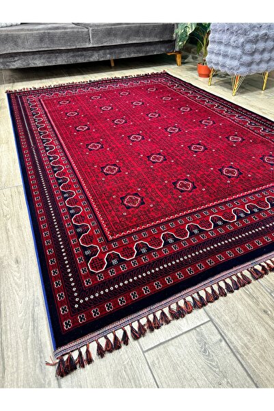 Freya Home Buhara Koleksiyonu Otantik Desenli Afgan Uşak Halısı Yıkanabilir K...