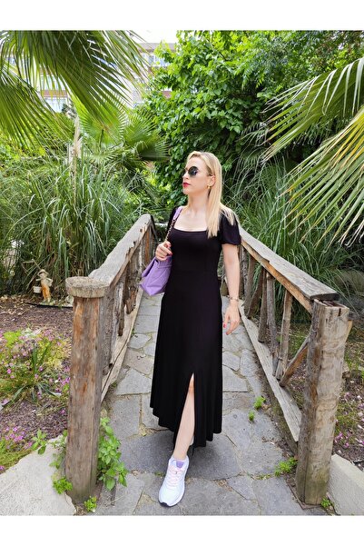 Esperar Φόρεμα με τετράγωνο γιακά