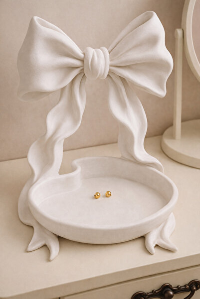 Vescarri Ribbon Bow Detailed Jewelry Tray