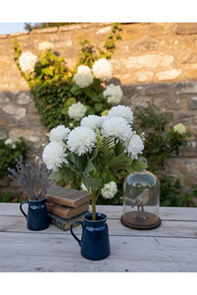 yapay çiçek evi 1 Piece of Chrysanthemum White 9-Branch Home Vase Decor Ornam...