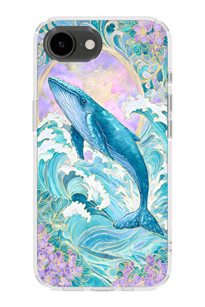 moonset Iphone 16E Uyumlu Baskılı Yumuşak Silikon Şeffaf Telefon Kılıfı