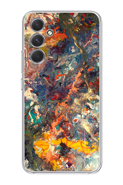 moonset Samsung Galaxy A54 Uyumlu Baskılı Yumuşak Silikon Şeffaf Telefon Kılıfı