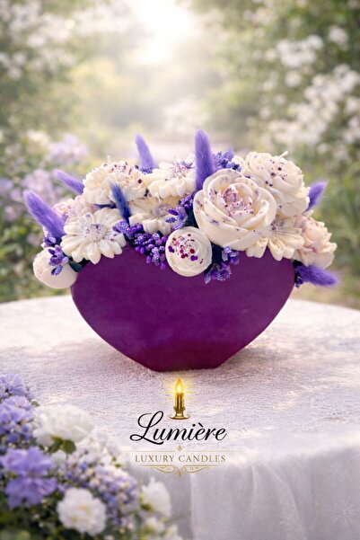 OEM Aranjament floral din ceara de soia parfumata,handmade,cutie in forma de ...