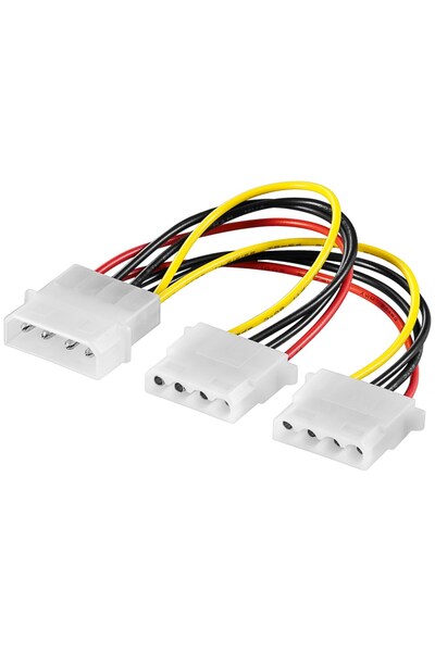 OEM Cablu adaptor splitter alimentare Molex 5.25 la Molex 2x 5.25 15cm