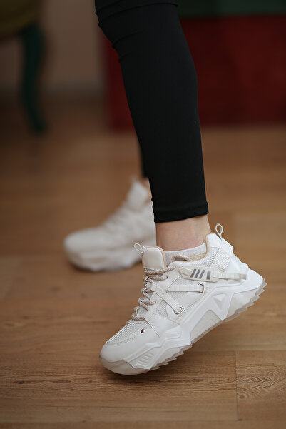 EREN SHOES BAG Osimo Lace-Up Mesh Detailed Women's Sneaker Shoes