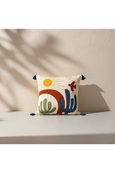 Shopyteks غطاء وسادة مزخرف بتصميم الصبار (بدون حشوة داخلية)