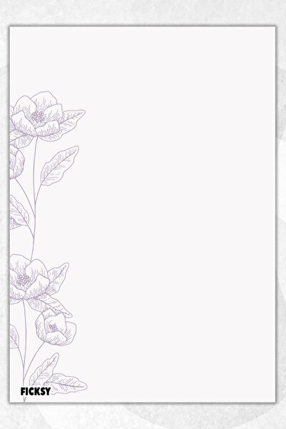 Ficksy دفتر ملاحظات A5 بدون خطوط - 50 ورقة - مذكرة - دفتر ملاحظات - ورق ملاحظات