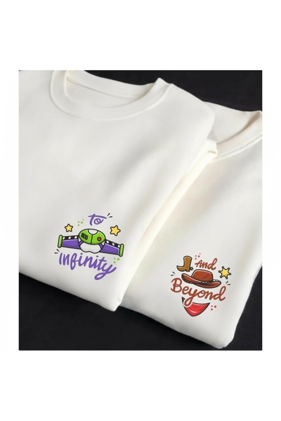 Vordevia Toy Story Printed Lover's Combination 3 Thread Premium Oversize Swea...