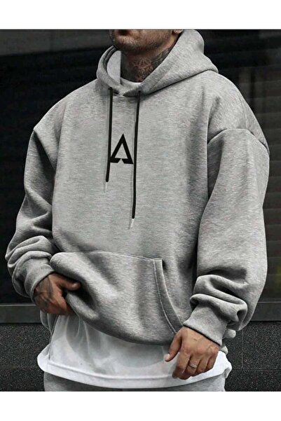 DİVİN Minimal logo tamnoplava muška Sa kapuljačom majica