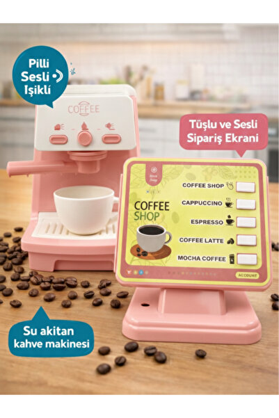 a v d a Gerçekçi Pilli Su Akıtan Sesli Ve Işıklı Oyuncak Sipariş Ekranlı Kahv...