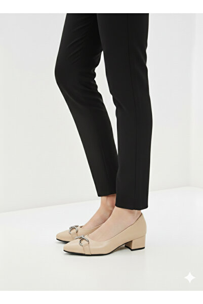 NZN Genuine Leather Buckle Classic Heeled Shoes