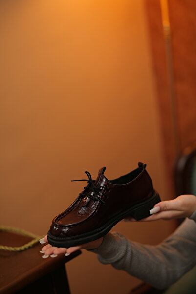 EREN SHOES BAG حذاء SİDLEY كاجوال بكعب منخفض من الجلد الطبيعي مع أربطة