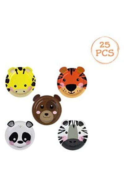 OEM Carton Plates 5 Animal Designs Ø18 cm - 25 pcs