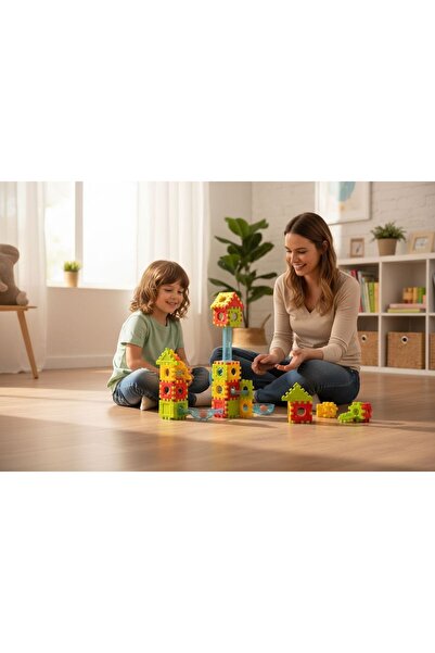 BuradaBuldun مكعبات بناء دوارة، 70 قطعة (للأعمار من 3 سنوات فما فوق)