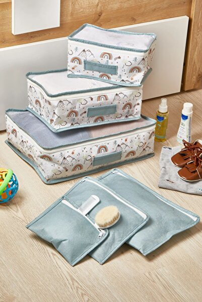 ROYALHOUSE مجموعة منظم حقائب السفر المكونة من 6 قطع من سلسلة قوس قزح