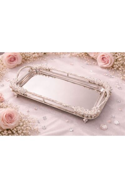 Turkco Special Luxury Promise and Engagement Tray with Handles and Feet - Dow...