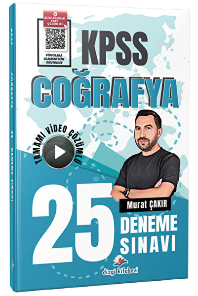 Dizgi Kitap KPSS Coğrafya 25 Deneme Çözümlü - Murat Çakır
