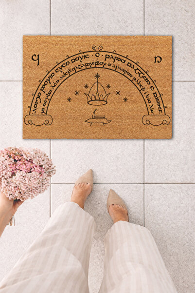 MatsUp Koko Kapı Önü Lord Of The Rings Speak Friend And Enter Elf Yazı Baskıl...