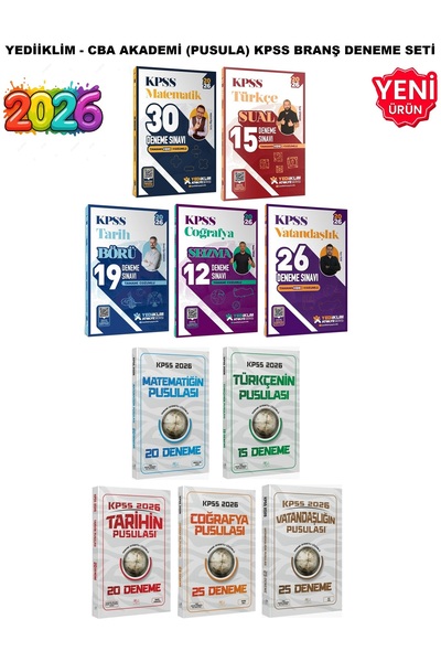 Yediiklim Yayınları 2026 - KPSS GY-GK Yediiklim Atölye Serisi + CBA Akadem Pu...