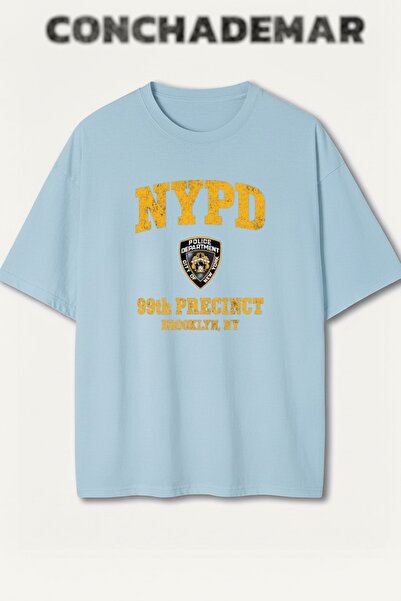 Vordevia Nypd Printed Premium Oversize Cotton T-Shirt