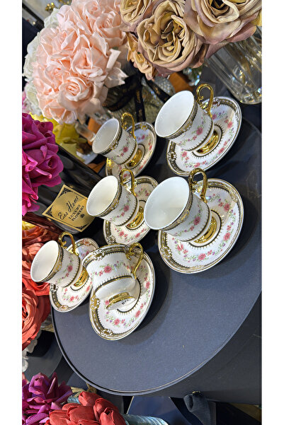 hediye Esterhomedecor 6 Person Porcelain Coffee Cup Set