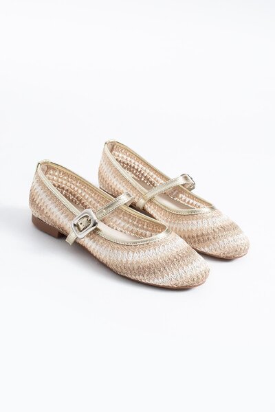 Moda Pie Eșarfă tricotată colorată Yamas pentru femei, Babet Gold