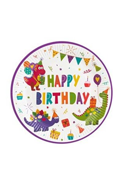 OEM Party Plates Cardboard Dinosaurs Happy Birthday 18 cm - 6 pcs
