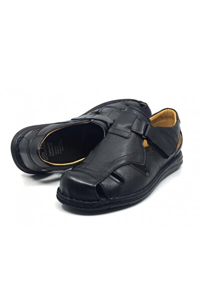 Luis Figo %100 Hakiki Deri Ortopedik Erkek Günlük Rahat Yazlık Büyük Numara S...