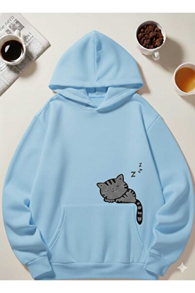 COHERENT Hanorac cu glugă supradimensionat din bumbac, imprimat personalizat,...