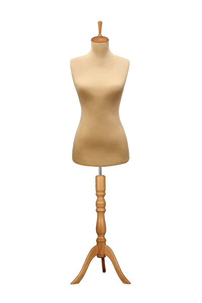 MD Vİtrin Dekorasyon 40 BEDEN DİKİNE İĞNE BATABİLEN TERZİ MANKENİ AHŞAP DEKOR...