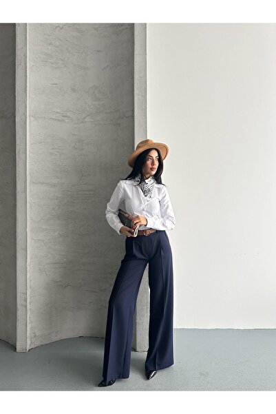 Rute butik Elastic Waist Palazzo Trousers