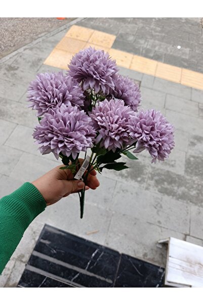 Merveparti Τεχνητό χρυσάνθεμο με 7 κλαδιά, μεγάλου μεγέθους, διακοσμητικό μωβ