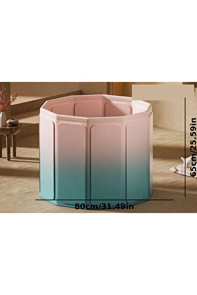 ELFKUT Katlanabilir Portatif PVC SPA Küveti / Banyo Havuzu | 80×65 cm | Yetiş...