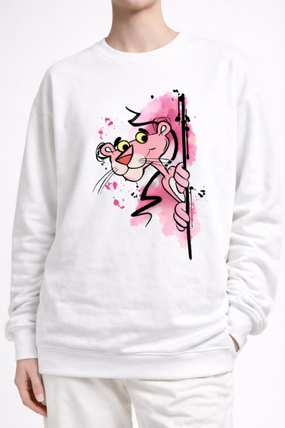 Infire clothing سويت شيرت مطبوع للجنسين قصة فضفاضة مصنوع من القطن بنسبة 100%