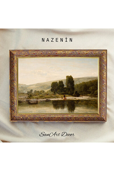 Sanart Vintage Tablo, Yağlı Boya Tablosu, Çerçeveli Tablo, Sanatsal Dekor, Te...