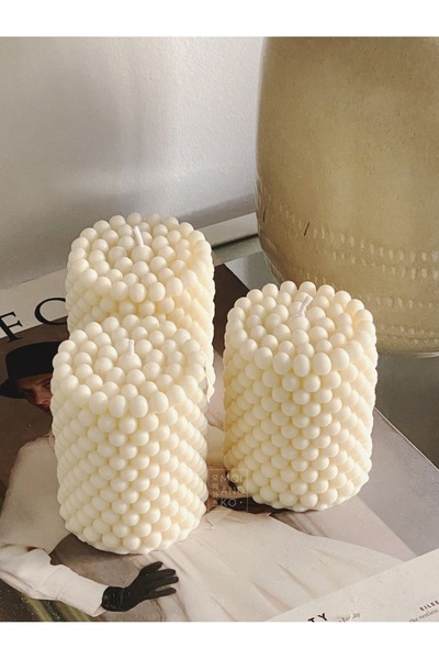 LALEZEN HOME Silindir Bubble Kokulu Mum 3 lü