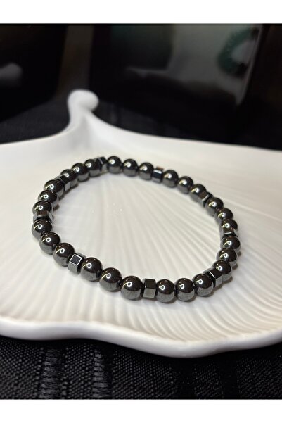 Moonstone Accessories سوار من الحجر الطبيعي المدخن من الهيماتيت |   ذكور |   ...