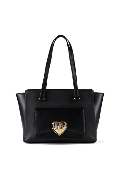 Love Moschino Victory Heart Shopper Tasche Leder 34 cm