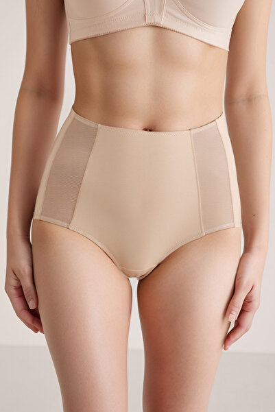 Kom Women'S, Modal-Cotton, Special Cut, Powernet Detailed, High Waist Panties...