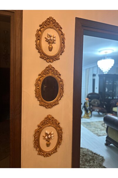 busraconcept Set de 3 tablouri de perete în stil vintage, 42cm