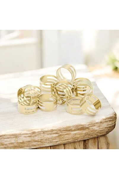 escoines koleksiyon خاتم مجوهرات إسكوينز قابل للفتح والإغلاق، لون ذهبي، يتم ش...