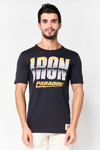 Under Armour Men Loose Fit Short Sleeve Project Rock Iron Outdoor T-Shirt, Black