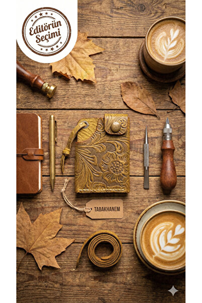 ALWAYS LEATHER El Yapımı Dana Derisi Kartlık Cüzdan | Kabartma Desen | Unisex