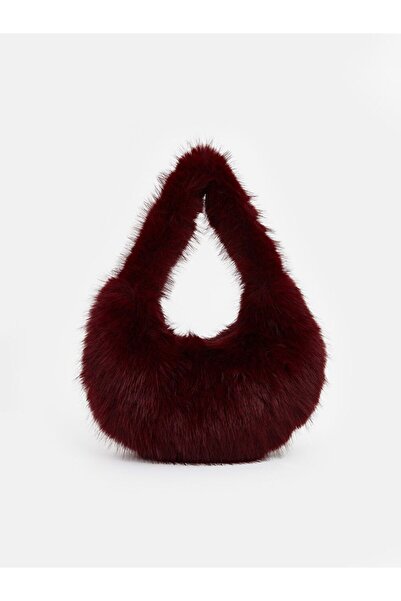 LC Waikiki Lcw Accessories Women's Baguette Bag with Fur