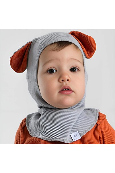 Kidizi Adjustable children's balaclava with ears made of certified cotton, Pu...