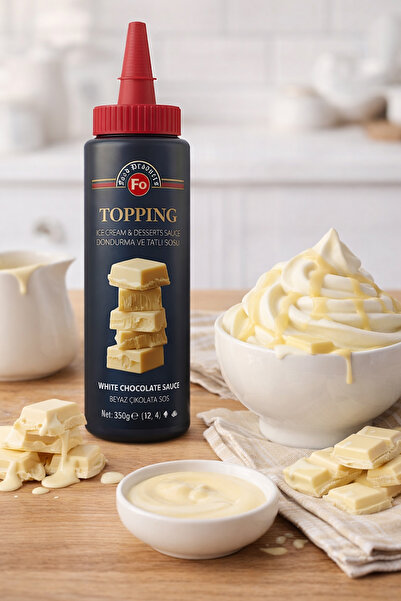 Kıvançbey Beyaz Çikolata Sos 350g | Akışkan Topping Tatlı Sosu