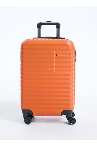 Fabrika Turuncu Çekçekli Sert Valiz 111 ABS KABİN BOY