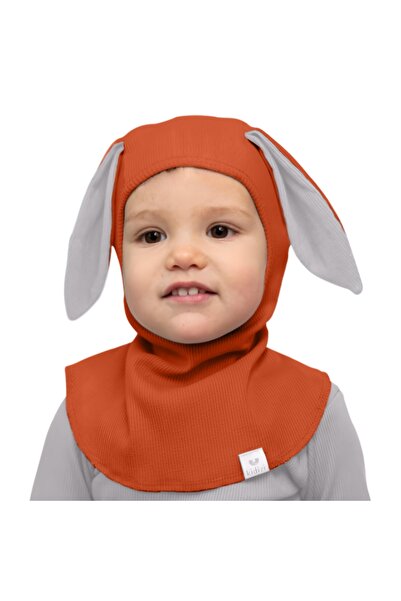 Kidizi Adjustable baby balaclava with ears made of certified cotton, Bunny Or...