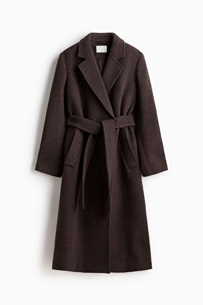 H&M Wool-blend tie-belt coat